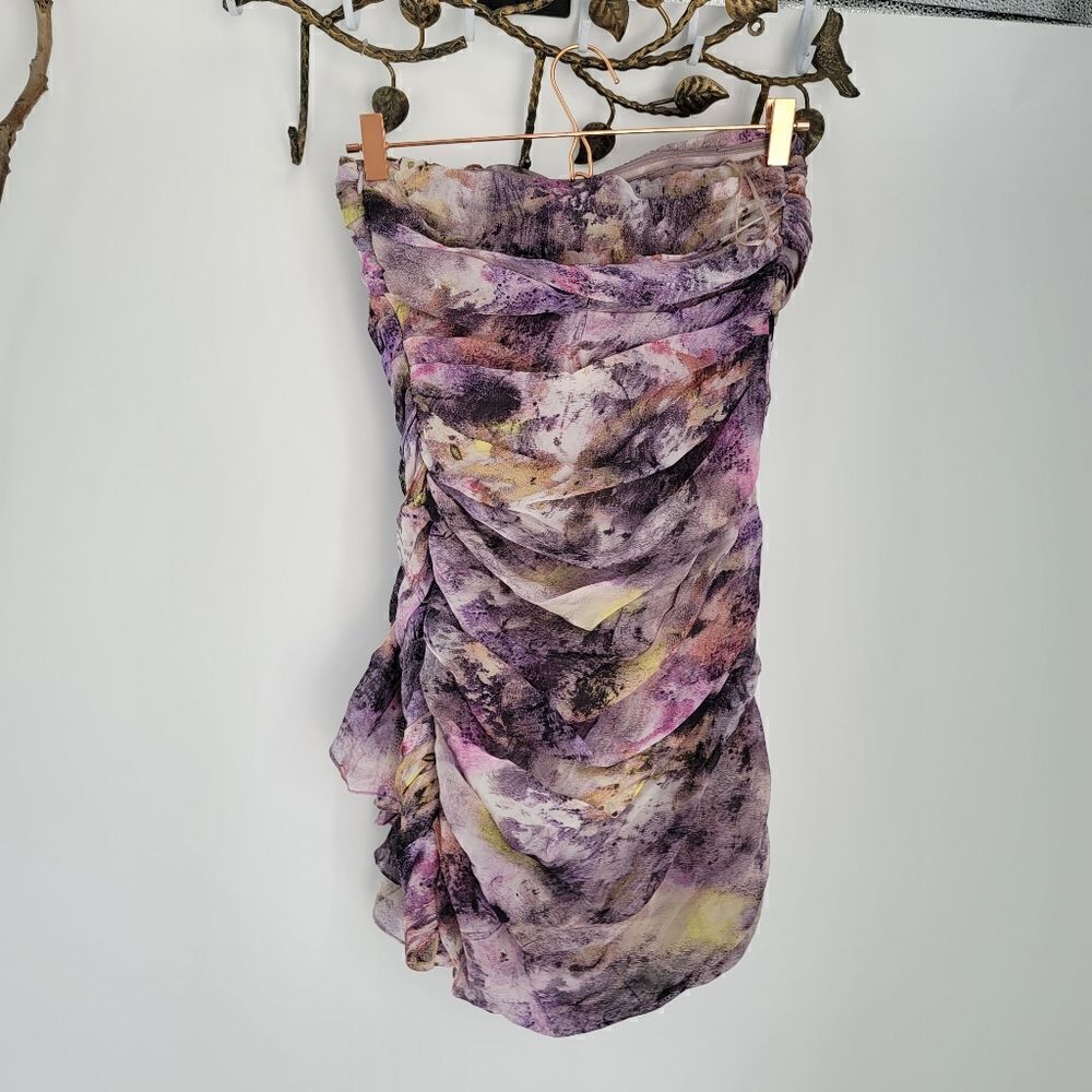 Elizabeth and James silk floral mini dress Y2k